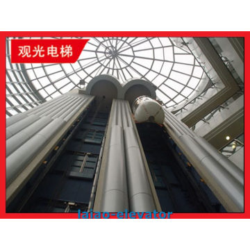 Glass with Stainless Steel Frame Sightseeing Observation Elevator Lift